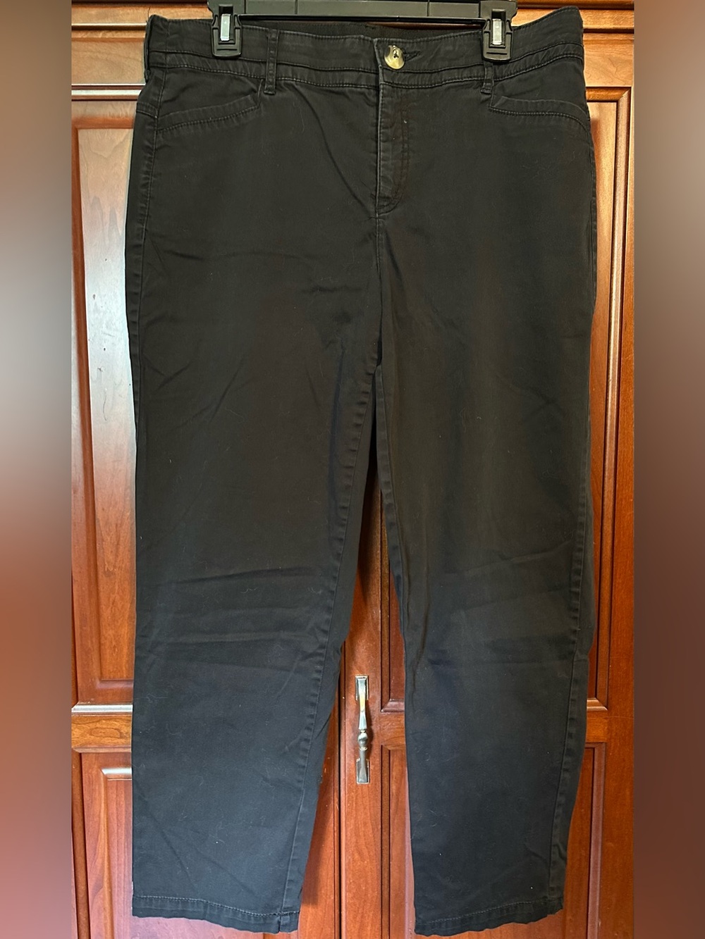 Women’s Christopher & Banks Black Straight Leg Pants Size 12